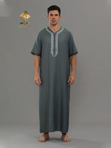 Burka de Oración Musulmana para Hombre, Estilo Árabe, Manga Corta, Elegante, Ligero, de Secado Rápido, Poliéster Viscosa, Tribal - Product Image 3