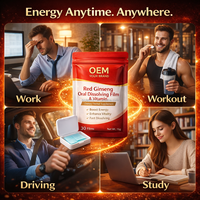 Film oral soluble au ginseng rouge, compléments alimentaires à base de plantes, enrichi en vitamines pour une nutrition optimale, produit OEM