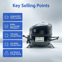 Kompresor Pendingin GMCC R600a PZ75E1D4 PZ90H1Y3 PZ99H1Y3 PZ110H1BP PZ130H1D4 Tekanan Rendah 3kg Lemari Display Kulkas