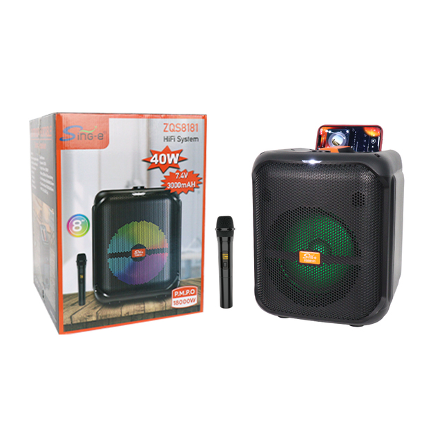 ZQS8181 High Quality Audio Speakers: Dual 8 Inch Portable Party Speakers, Powerful Bass Wireless Speakers