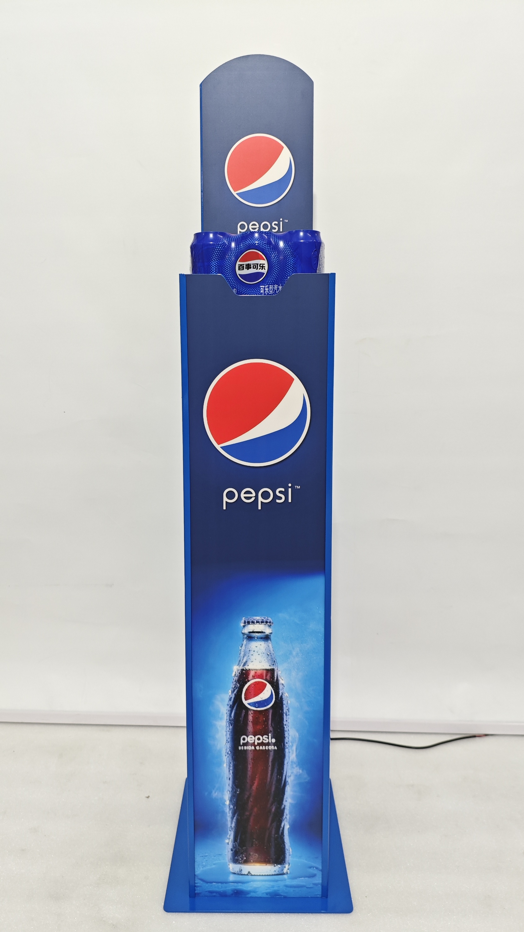 Electronic Beverage Lifting Bin Cola Cans Equidistance Lifting and Lowering Display Stand Metal Tube Drinking Storage Shelf — view 6