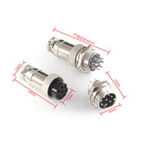 Connecteur d'aviation circulaire Tejiate GX16 8 broches mâle/femelle, contacts en cuivre nickelé, 250V 5A, montage sur panneau