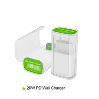 Boîte d'affichage de téléphone portable avec câble Usb C 3 en 1 de type C pour iPhone et EU 20W chargeur mural 20W chargeur de voiture accessoires ensemble d'affichage