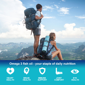 Kapsul Softgel <span class=keywords><strong>Omega</strong></span> <span class=keywords><strong>3</strong></span> minyak ikan, meningkatkan kesehatan sistem imun pabrik 120 buah - Product Image 3