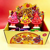 Jouet anti-stress réaliste en forme de pizza à thème dessin animé populaire transfrontalier, Pizza triangulaire, Balle anti-stress en PU à rebond lent, Vente en gros