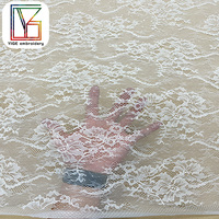 Tissu en dentelle de tulle français 100% polyester, tissu brodé de sequins africains pour robe de mariée