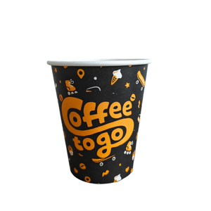 แก้วกาแฟกระดาษแบบใช้แล้วทิ้งขนาด 8 ออนซ์ สำหรับกาแฟร้อน พร้อมฝาปิด เป็นมิตรกับสิ่งแวดล้อม พิมพ์โลโก้ได้ตามต้องการ - Product Image 2