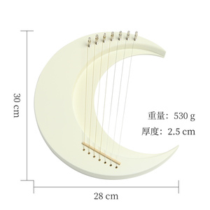 Lira a 7 Corde a Forma <span class=keywords><strong>di</strong></span> Mezzaluna Crescente, Lira Miniatura a Forma <span class=keywords><strong>di</strong></span> <span class=keywords><strong>Luna</strong></span> Crescente - un Strumento Musicale <span class=keywords><strong>di</strong></span> Nicchia - Product Image 2