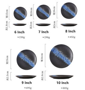 Platos de Cerámica Japonesa Creativa, Vajilla de Porcelana Vintage Elegante y Ecológica con Acabado de Horno para el Hogar - Product Image 2