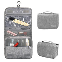 Sac de rangement pliable pour cosmétiques et articles de toilette, résistant à l'eau, en PVC 420D, motif lettres tendance