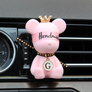 Ambientador inteligente para coche con difusor de aromaterapia de piedra de oso, colgante de yeso, regalo decorativo para coche - Product Image 6