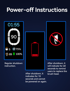 Cepillo de Dientes Sónico Recargable por USB SEAGO SG-2778 Premium con Pantalla LCD Inteligente, Sensor de Presión Excesiva, 6 Idiomas y 9 Modos - Product Image 4