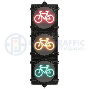 Trafik sinyal ışığı 300mm yüksek akı RYG bisiklet LED trafik ışığı