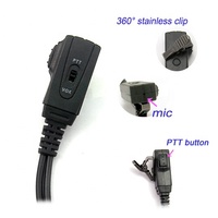 Headset Keamanan Transparan Midland AVPH3 dengan PTT/VOX untuk Model Gxt Lxt & Seri-G