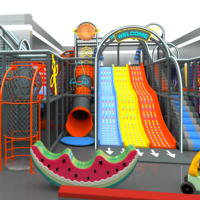 Aoleao - Parque Infantil Personalizado con Tobogán y Trampolín con Temática Espacial, Instalación de Entretenimiento Interior para Niños, Certificado por CE y TUV