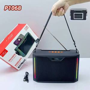 2025 Новый P1068 высококачественный Солнечный Ретро аудио динамик домашний стерео беспроводной динамик на открытом воздухе портативный FM радио Телефон стенд - Product Image 3