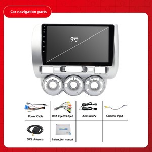 9 ''กรอบวิทยุในรถยนต์ระบบแอนดรอยด์ไร้สาย CarPlay Android Auto GPS Rds HIFI รองรับ AHD CAM สำหรับฮอนด้าฟิต2004-2010 - Product Image 3