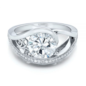 Anello Nuziale Scintillante di Lusso per Donne, Elegante Gioiello da Indossare sul Dito - Product Image 3