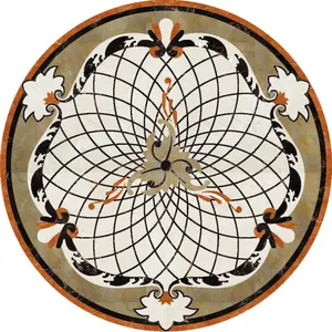 DeliveryStone Custom Arabic majlis flooring waterjet tile marble medallion designs for sale