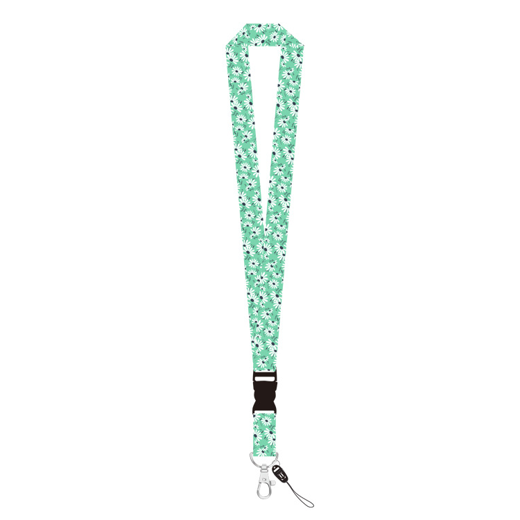 Lanière marguerite fond vert clair