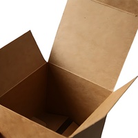 Scatola di cartone marrone nero bianco all'ingrosso per la scatola di carta di dimensioni diverse di piccole imprese per il profumo di candela cosmetica