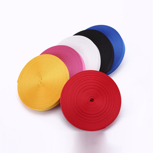 Colorful Imitation <strong>Nylon</strong> Plain <strong>Webbing</strong> 0.7mm-10mm Thick Custom Color Size <strong>Webbing</strong> For Bag - Product Image 1