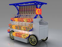 Beliebter Süßigkeitenstand für Nuss-Kiosk & Süßwarenwagen & Ausstellungsstand mit Acrylboxen zum Verkauf