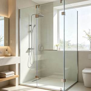Panneau de verre de sécurité entièrement trempé transparent 8/10 mm / Verre trempé pour porte de douche et décoration de cloison de salle de bain - Product Image 5
