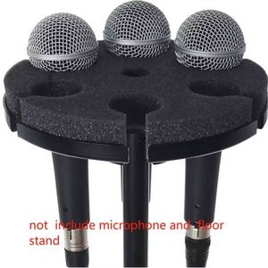 Support de microphone professionnel OEM portable en métal pour 6 micros, avec bras flexible et bonnette anti-vent en mousse - Product Image 6