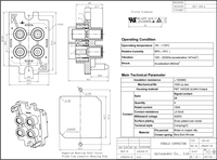 Module de charge intégré 4 broches, connecteur de signal d'alimentation CC 30 kW, connecteurs électriques automobiles en cuivre plaqué or/argent