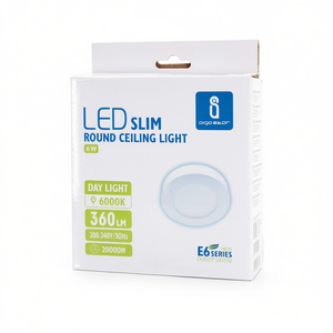 Plafoniera LED Sottile Rotonda 6W 6000K Luce Diurna Serie E6 a Risparmio Energetico - Product Image 2