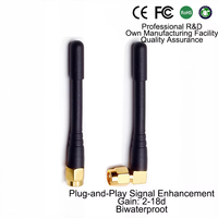 Antenne omnidirectionnelle haute performance 2 dBi 2,4 GHz 433 MHz pour talkie-walkie, routeur, caméra WiFi, VSWR 1,5 50 Ohm pour utilisation verticale