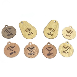GSC Gravé au laser 125KHz 13.56MHz Hêtre Noir Noyer Matériel NFC RFID Porte-clés Porte-clés en bois NFC Porte-clés pour contrôle d'accès - Product Image 3