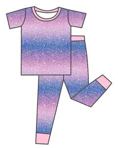 Ensemble de vêtements de détente pour filles Qingli OEM sans droits de douane, imprimés pour la fête des mères, <span class=keywords><strong>pyjama</strong></span> à manches courtes pour filles - Product Image 5