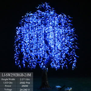 LED iluminado al aire libre jardín paisaje decorativo árbol de <span class=keywords><strong>sauce</strong></span> <span class=keywords><strong>llorón</strong></span> Planta artificial - Product Image 4
