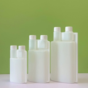 100ml 250ml <b>Empty</b> HDPE Liquid Dosing <b>Bottle</b> Double Neck Measuring Chemical <b>Bottles</b> - Product Image 3