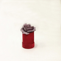 Mini Flower Flannelette Round Single Flower Box Cylinder Gift Box