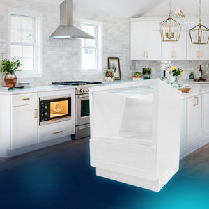 Armoire de cuisine pour micro-ondes MDB30 avec rangement |   Armoires pour projets de logement en gros volume |   Armoires de cuisine basse avec étagère ouverte - Product Image 1