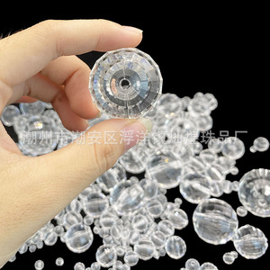 Acrylic Transparent Globe <b>Beads</b> 96 Facets Round For Jewelry Making DIY Accessories - Product Image 2