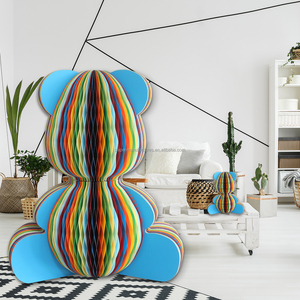 Bằng Sáng Chế Thiết Kế Mới Kích Thước Lớn Valentine Gấu Tổ Ong Giấy Trang Trí Trang Trí Cho Đám Cưới Sinh Nhật Bàn Trang Trí - Product Image 3