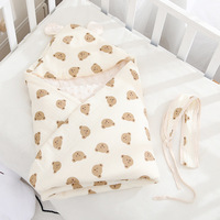 Couverture d'emmaillotage pour bébé en mousseline de coton 100% respirante de haute qualité – Serviette d'emmaillotage 100% coton pour bébé