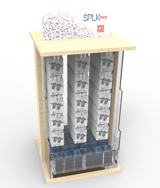 Apache Customized Modern Acrylic Storage Floor Cigarette Pack Counter Display Stand with Custom Color & Logo for Smoke Shops — view 3
