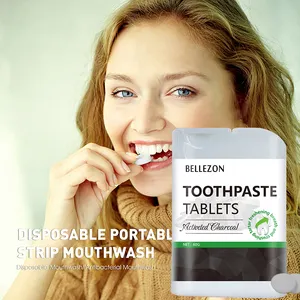 Wholesale Charcoal Fresh Breath Teeth Whitening Toothpaste Tablets Travel Toothpaste