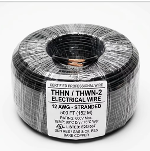 Fil de <span class=keywords><strong>cuivre</strong></span> THHN THWN2 600V 90°C avec isolation en nylon, fil électrique pour bâtiment, rigide ou torsadé, 14AWG 12AWG 10AWG 8AWG 6AWG 4AWG 2AWG - Product Image 3