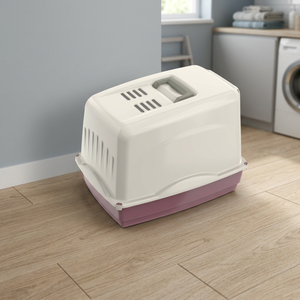 Italian-Made Durable & Hygienic PP <b>Plastic</b> Cat Litter Toilet with <b>Cover</b> Practical Pet Accessory - Product Image 3