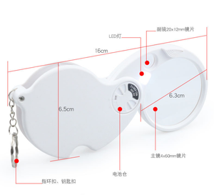 4x 20x xách tay <span class=keywords><strong>Keychain</strong></span> kính lúp với ánh sáng <span class=keywords><strong>LED</strong></span> no.6901c - Product Image 5