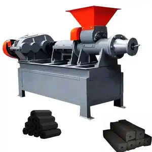 Máquina de briquetas de carbón comprimido con protección ambiental, cortador automático, extrusora de polvo de carbón vegetal
