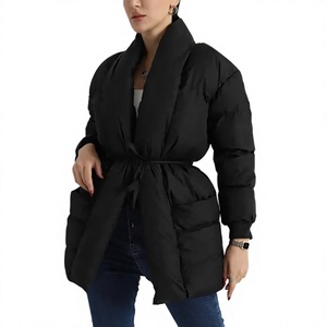 Veste matelassée chaude tendance pour femme, respirante, finition automne/hiver, design personnalisé, logo, doublure en cuir de mouton et nylon, toile - Product Image 1