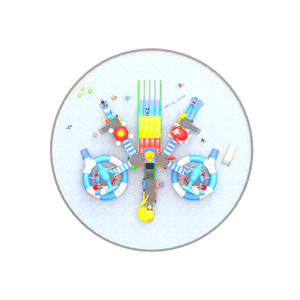 Sân chơi nước thương mại thiết bị sợi thủy tinh sân chơi ngoài trời công viên nước trượt để bán - Product Image 3