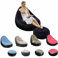 Canapé Gonflable Portable, Fauteuil Gonflable, Lit Gonflable d'Extérieur avec Repose-Pieds